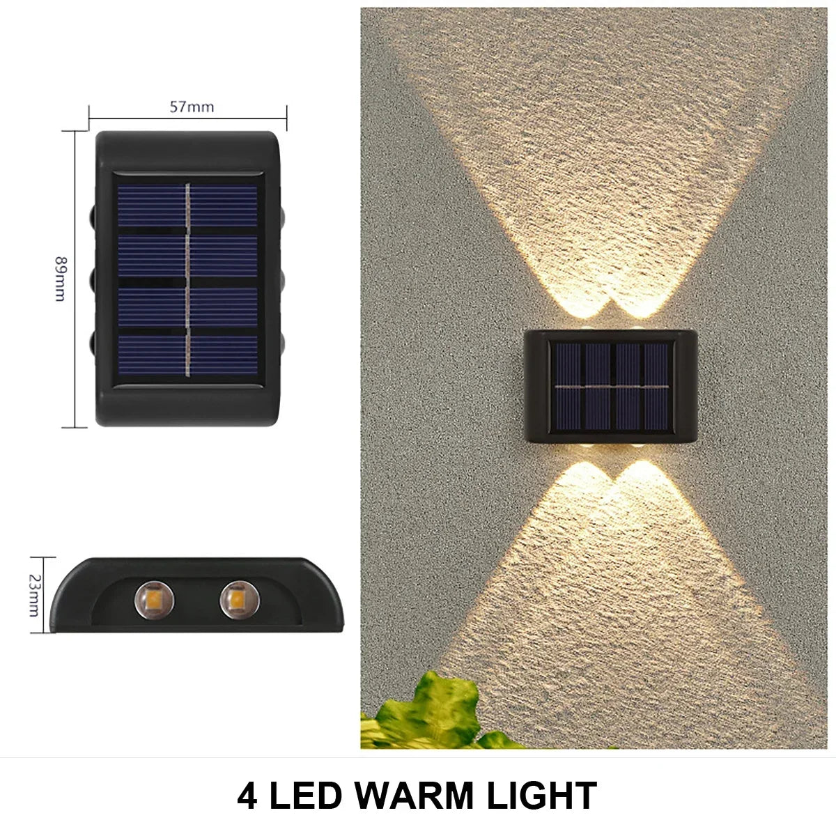 Solar Wall Light Outdoor Waterproof LED Lamp