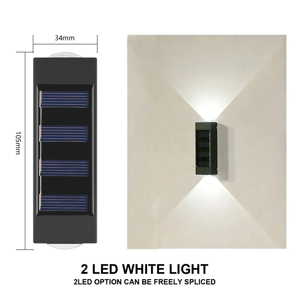 Solar Wall Light Outdoor Waterproof LED Lamp