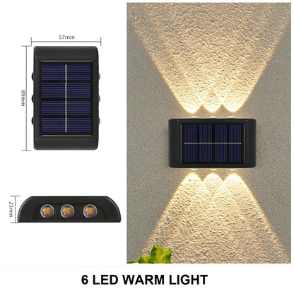 Solar Wall Light Outdoor Waterproof LED Lamp