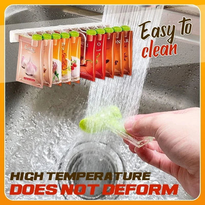 Wall Mounted Spice Bag Organizer with 6/10 Grids