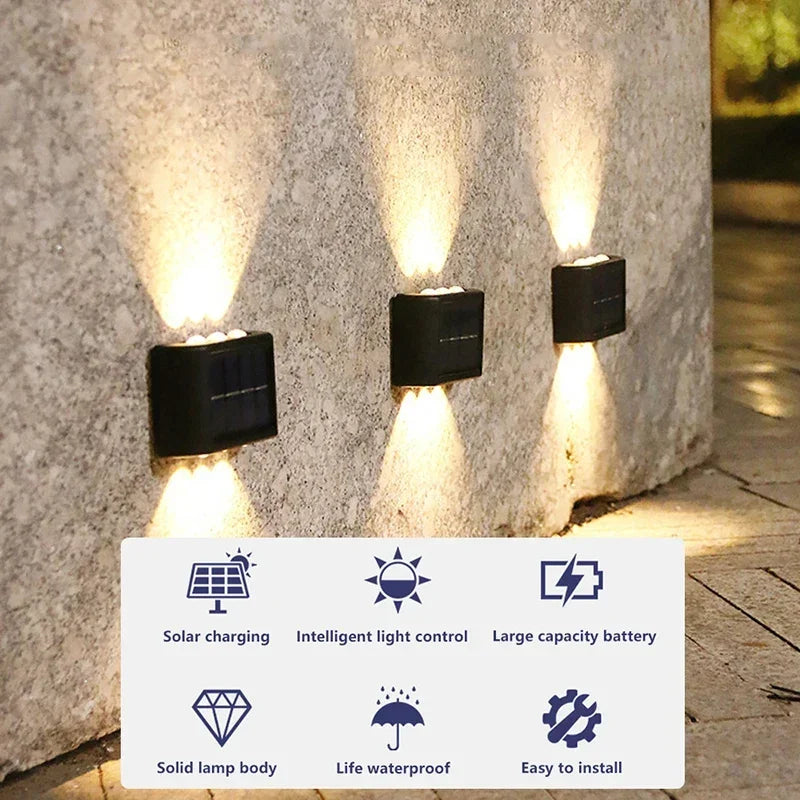 Solar Wall Light Outdoor Waterproof LED Lamp