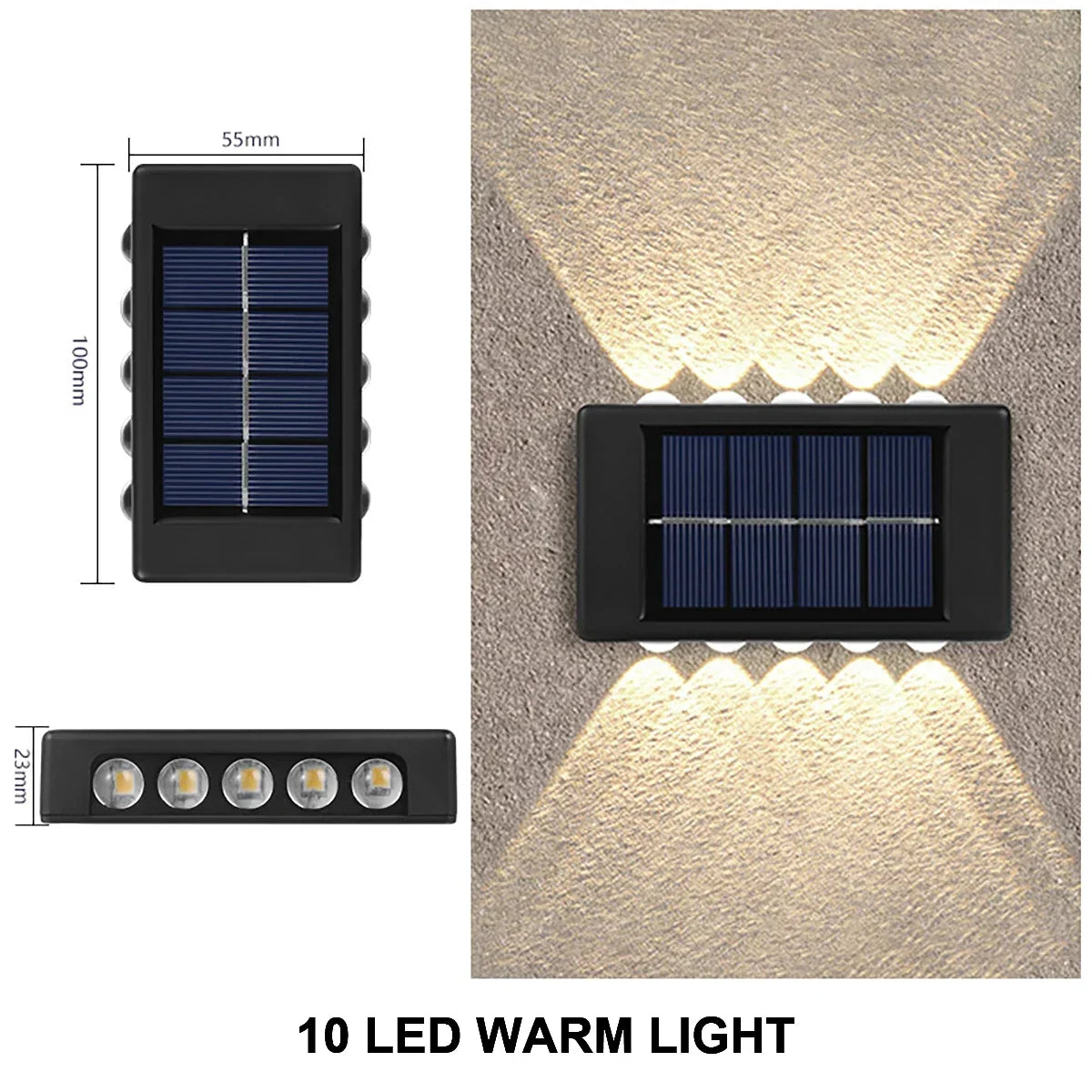 Solar Wall Light Outdoor Waterproof LED Lamp