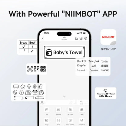 NIIMBOT B1 Portable Thermal Label Printer Bluetooth