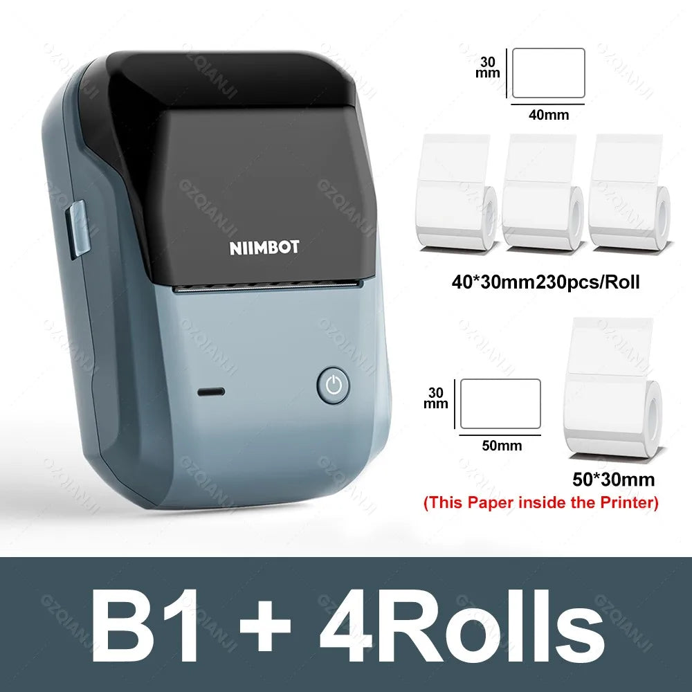 NIIMBOT B1 Portable Thermal Label Printer Bluetooth