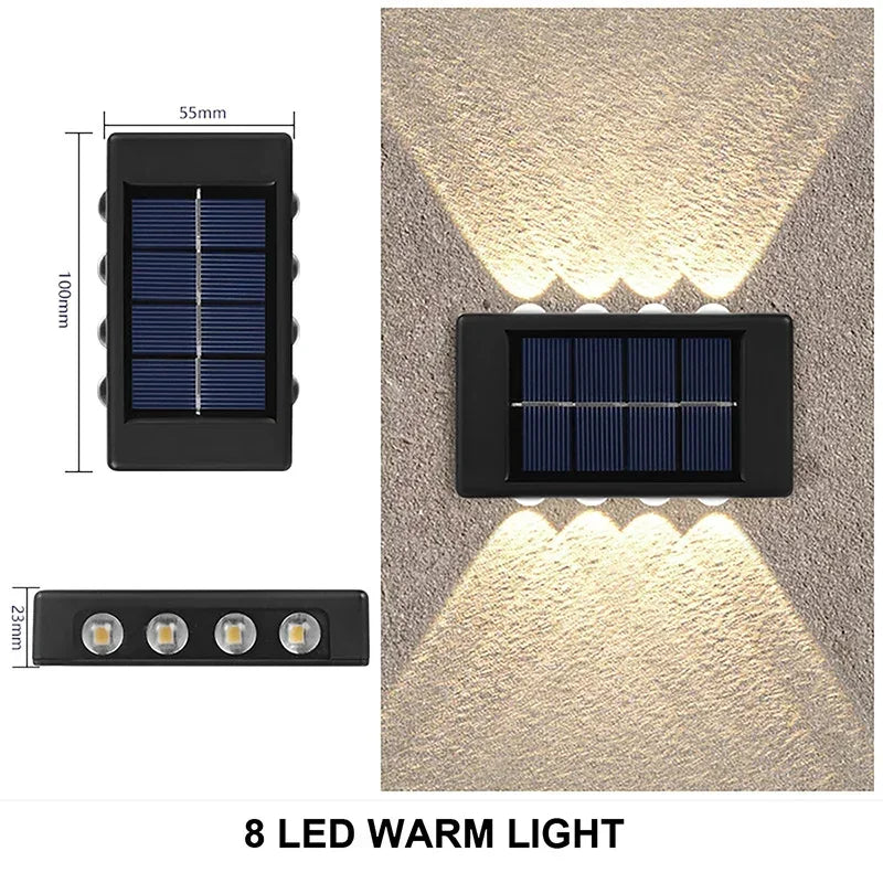 Solar Wall Light Outdoor Waterproof LED Lamp
